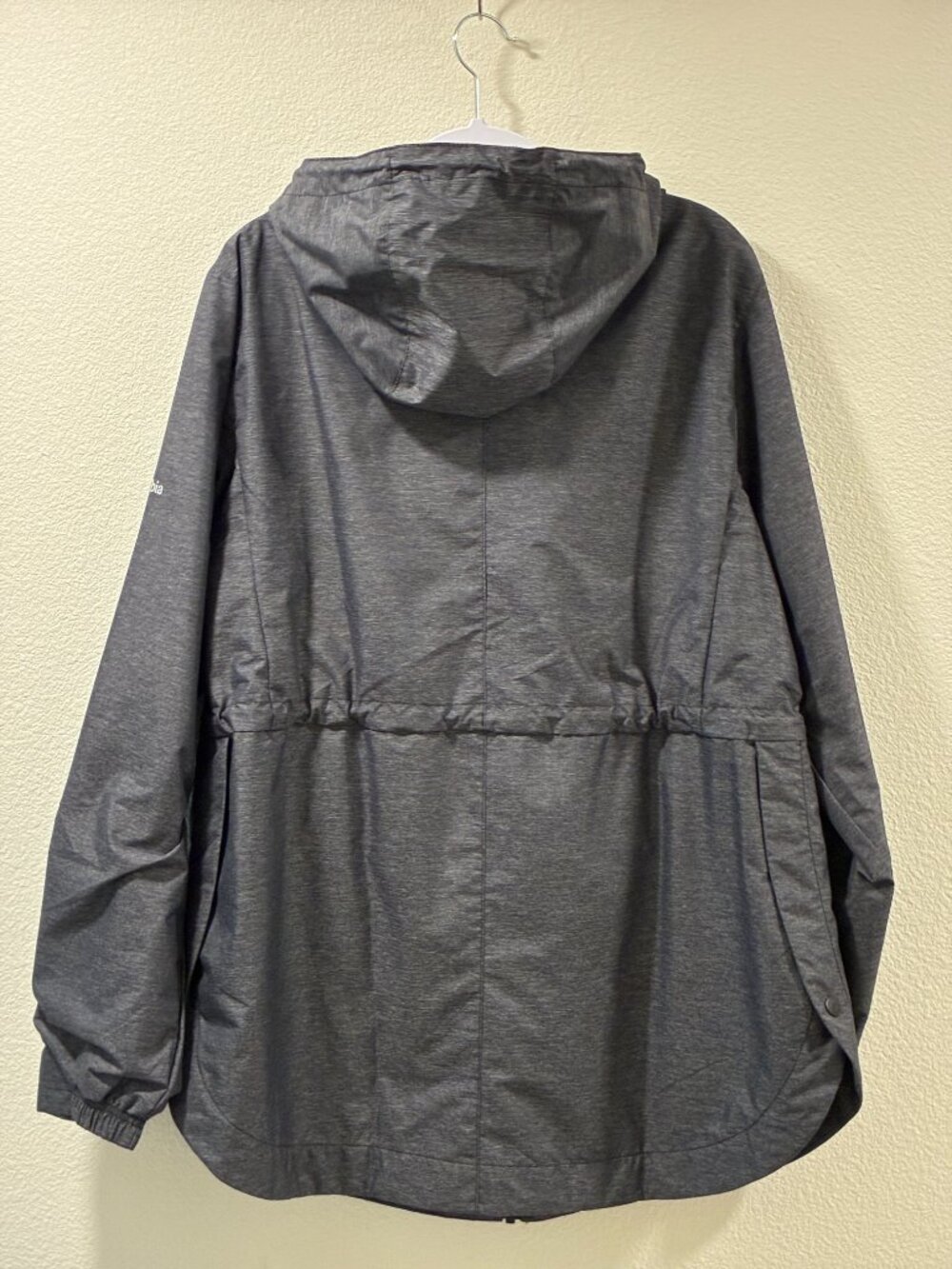 COLUMBIA Lillian Ridge Black Waterproof Long Sleeve Hooded Rain Jacket Women XL - Picture 3 of 15